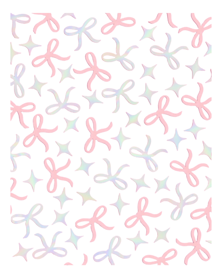 Pink and Iridescent Tie The Knot Foil Confetti