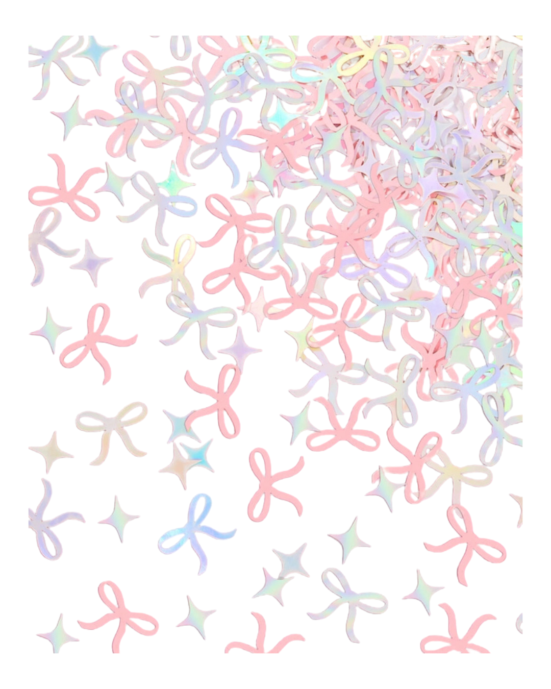 Pink and Iridescent Tie The Knot Foil Confetti