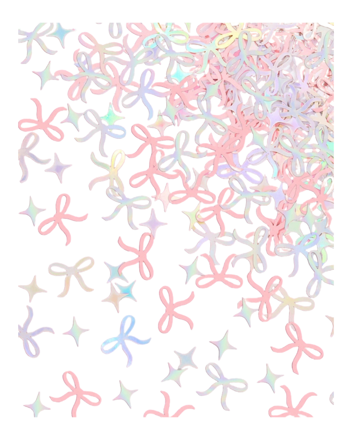 Pink and Iridescent Tie The Knot Foil Confetti