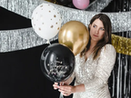 Black Foil Fringe Curtain Backdrop