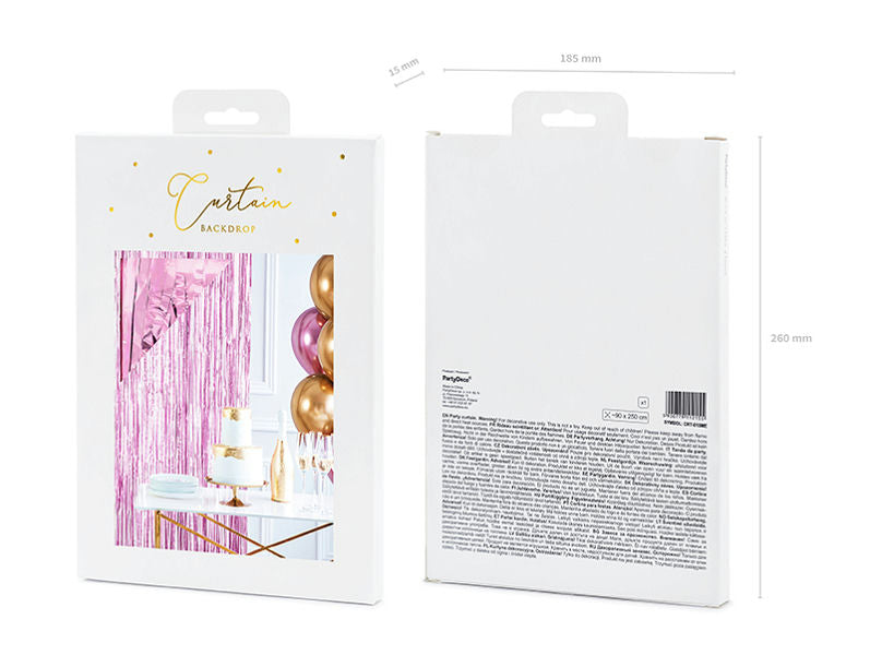 Blush Foil Curtain Backdrop