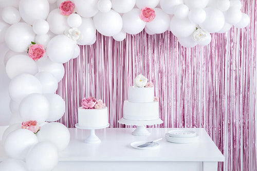 Blush Foil Curtain Backdrop