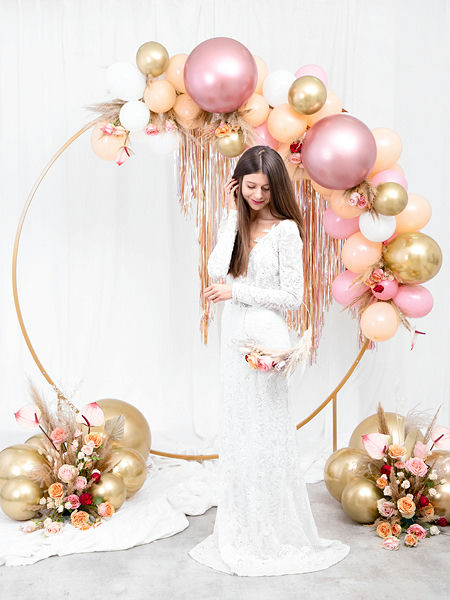 Blush Foil Curtain Backdrop