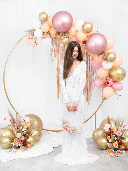 Blush Foil Curtain Backdrop