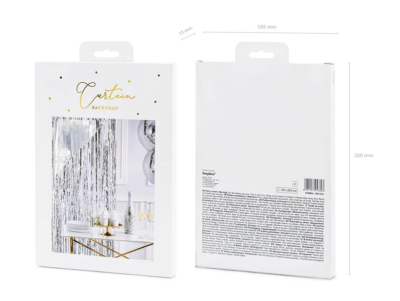 Silver Foil Fringe Curtain Backdrop