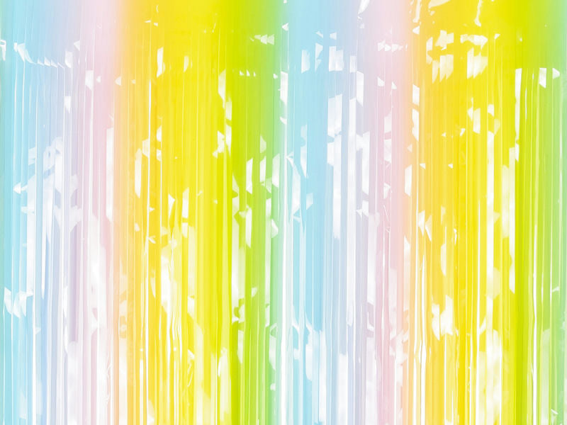 Pastel Rainbow Foil Curtain Backdrop