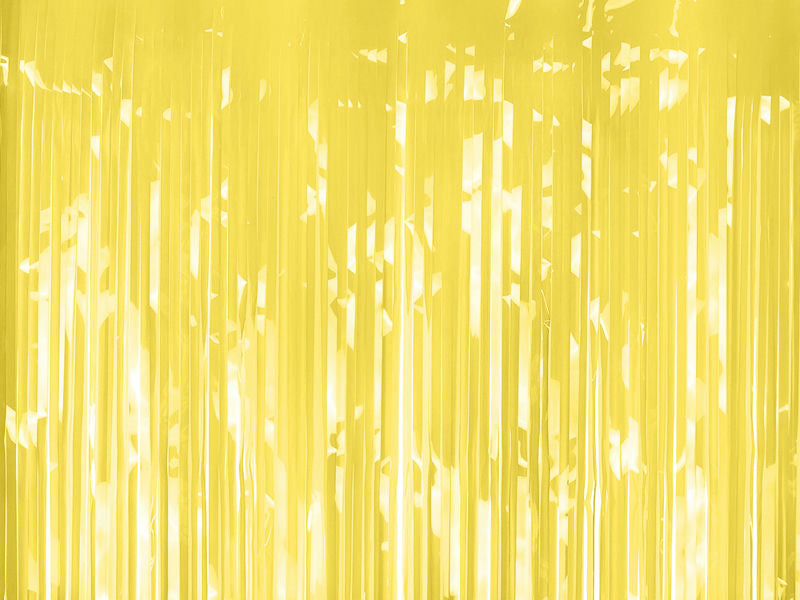 Light Yellow Foil Curtain Backdrop