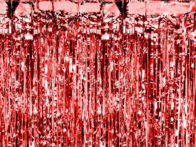 Red Foil Curtain Backdrop