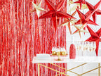 Red Foil Curtain Backdrop
