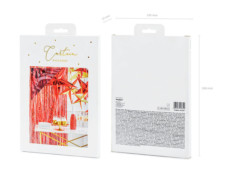 Red Foil Curtain Backdrop