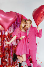 Red Foil Curtain Backdrop