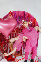 Red Foil Curtain Backdrop