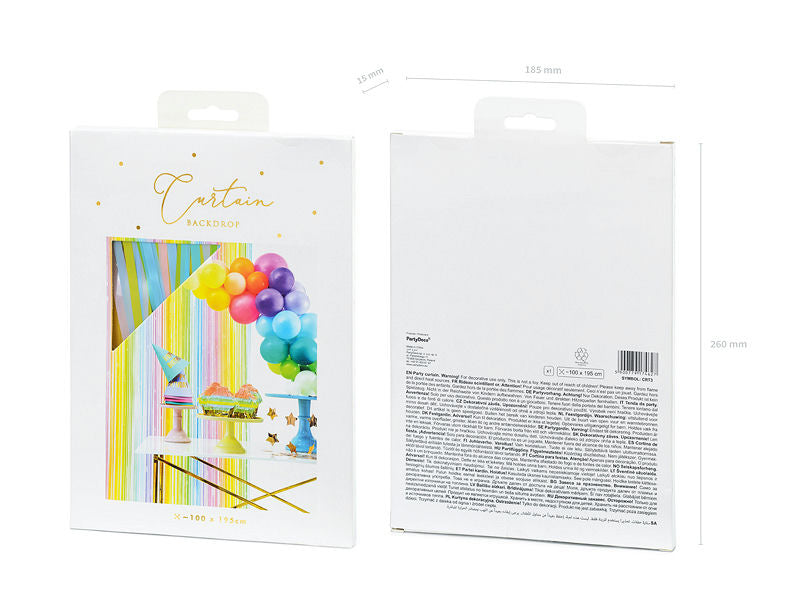 Pastel Rainbow Foil Curtain Backdrop
