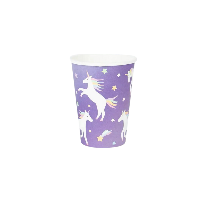 Purple and White Unicorn Cups
