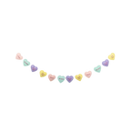 Pastel Conversation Hearts Banner