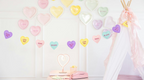 Pastel Conversation Hearts Banner