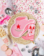 Pink Cowgirl Boot Shaped Dinner Napkins