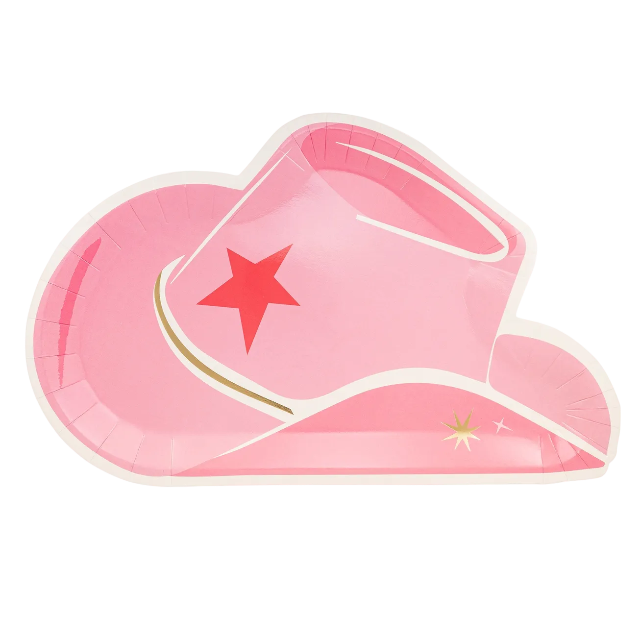 Pink Cowgirl Hat Dinner Plates