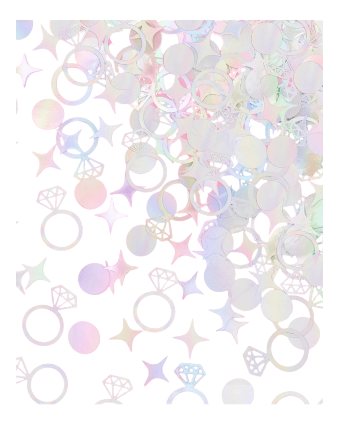 Iridescent Ring Foil Confetti