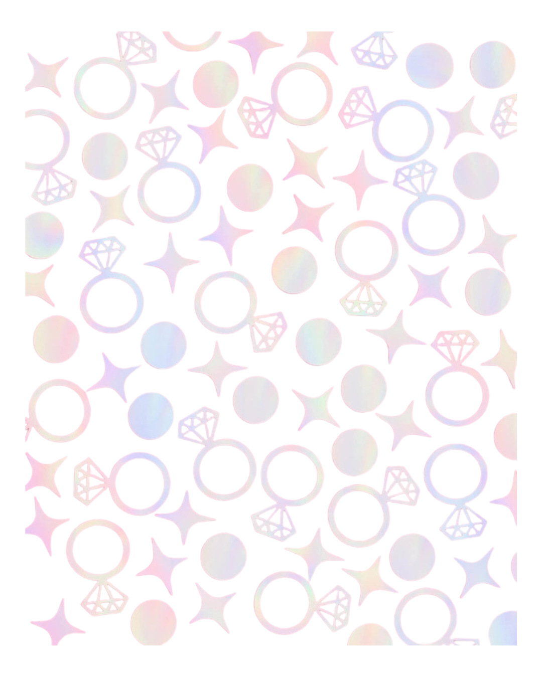 Iridescent Ring Foil Confetti