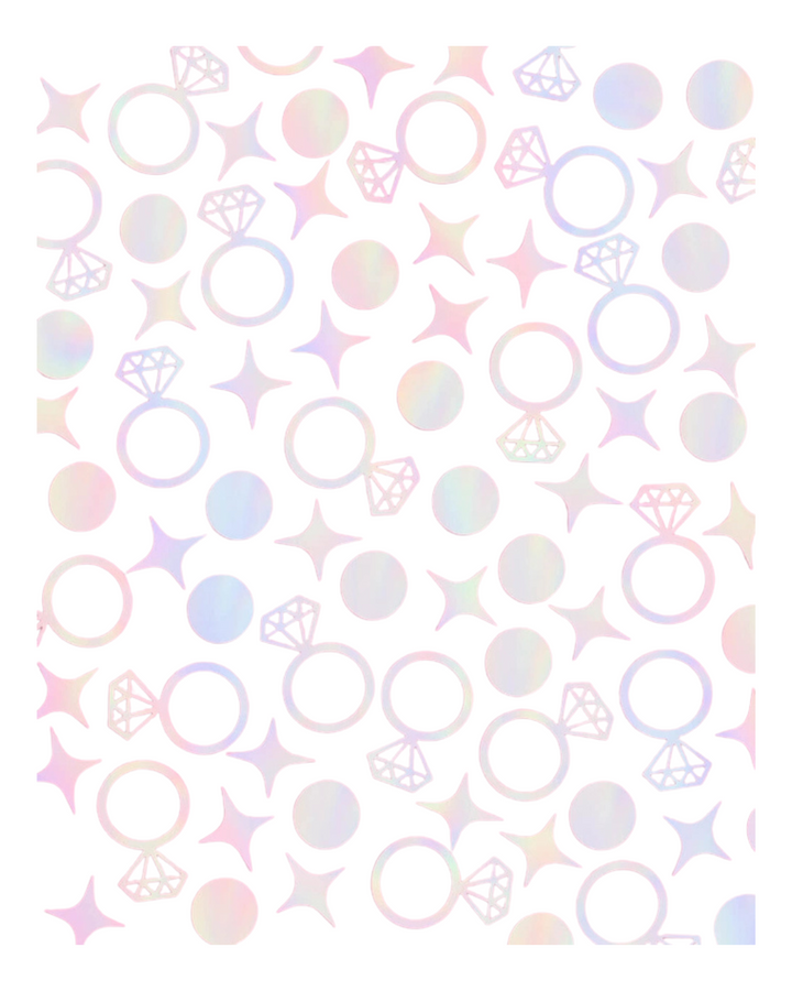 Iridescent Ring Foil Confetti