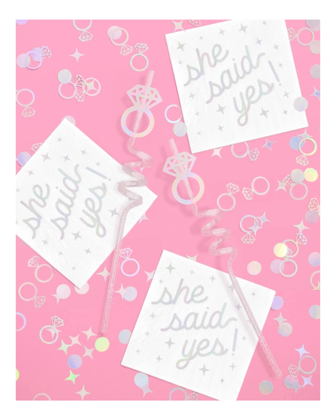 Iridescent Ring Foil Confetti