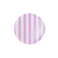 Pink and white striped dinner plate for birthday from Parte Haus party supply store in Bethesda Maryland