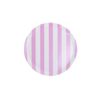 Pink and white striped dinner plate for birthday from Parte Haus party supply store in Bethesda Maryland