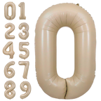 Caramel 0-9 Number Foil Balloon, 34in