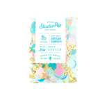 Pastel multicolor confetti pack with gold foil circles celebration decor from Parte Haus party supply store in Bethesda MD