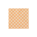 peach and cream checkered napkins large square design summer event from Parte Haus party supply store in Bethesda MD