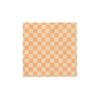 peach and cream checkered napkins large square design summer event from Parte Haus party supply store in Bethesda MD