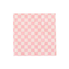 Tickle Me Pink cocktail napkin with pink and white checkered pattern birthday from Parte Haus party supply store in Bethesda MD.