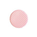 Tickle Me Pink plate pink checkerboard dessert plate for birthday from Parte Haus party supply store in Bethesda Maryland