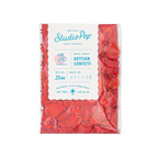 Red cherry artisan confetti in clear bag for celebrations from Parte Haus party supply store in Bethesda MD