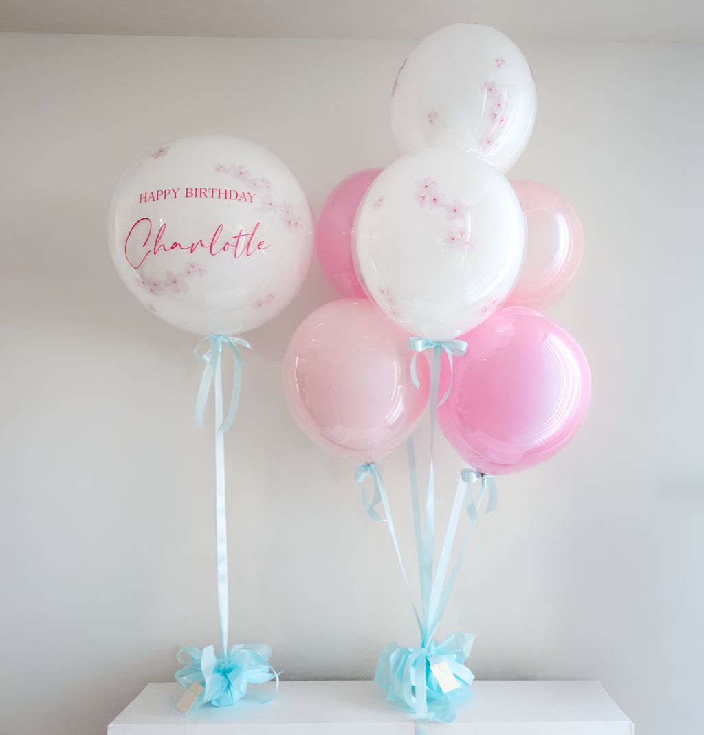 Cherry Blossom Romance Personalized Balloons