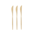 gold round knives set of three elegant design perfect for celebrations from Parte Haus party supply store in Bethesda MD