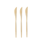 gold round knives set of three elegant design perfect for celebrations from Parte Haus party supply store in Bethesda MD