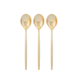 Gold round spoons elegant set for celebrations from Parte Haus party supply store in Bethesda Maryland