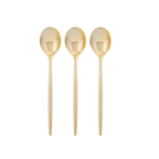 Gold round spoons elegant set for celebrations from Parte Haus party supply store in Bethesda Maryland
