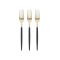 Navy and gold forks modern metallic flatware set for elegant dinner from Parte Haus party supply store in Bethesda MD.