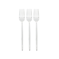 Silver round forks sleek design for elegant events from Parte Haus party supply store in Bethesda Maryland