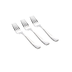 Silver plastic forks in classic design formal dining from Parte Haus party supply store in Bethesda Maryland
