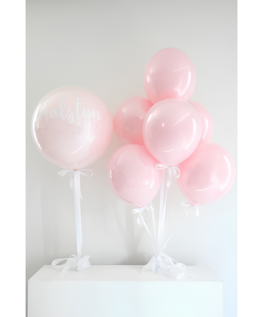 Classic Pink Party Personalized Balloons