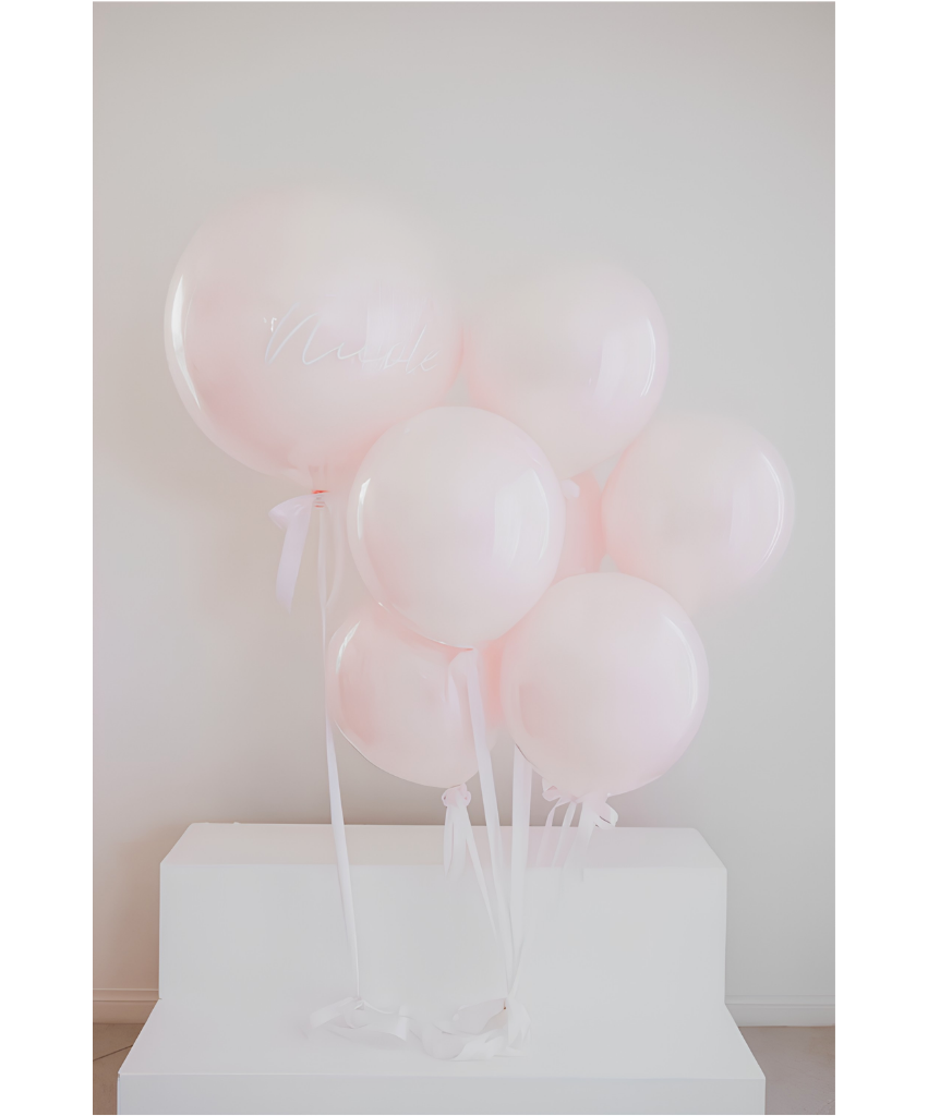 Classic Pink Party Personalized Balloons