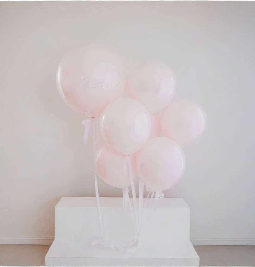 Classic Pink Party Personalized Balloons