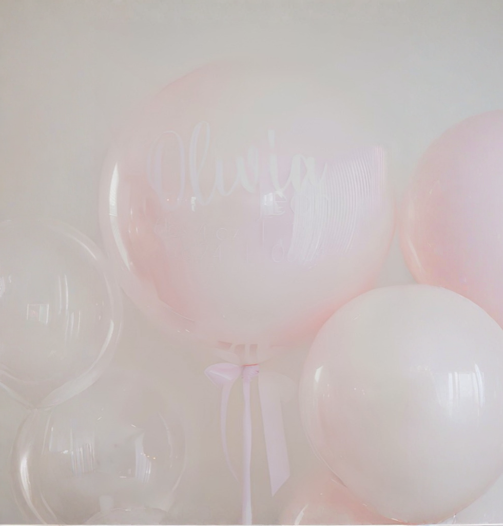 Classic Pink Party Personalized Balloons