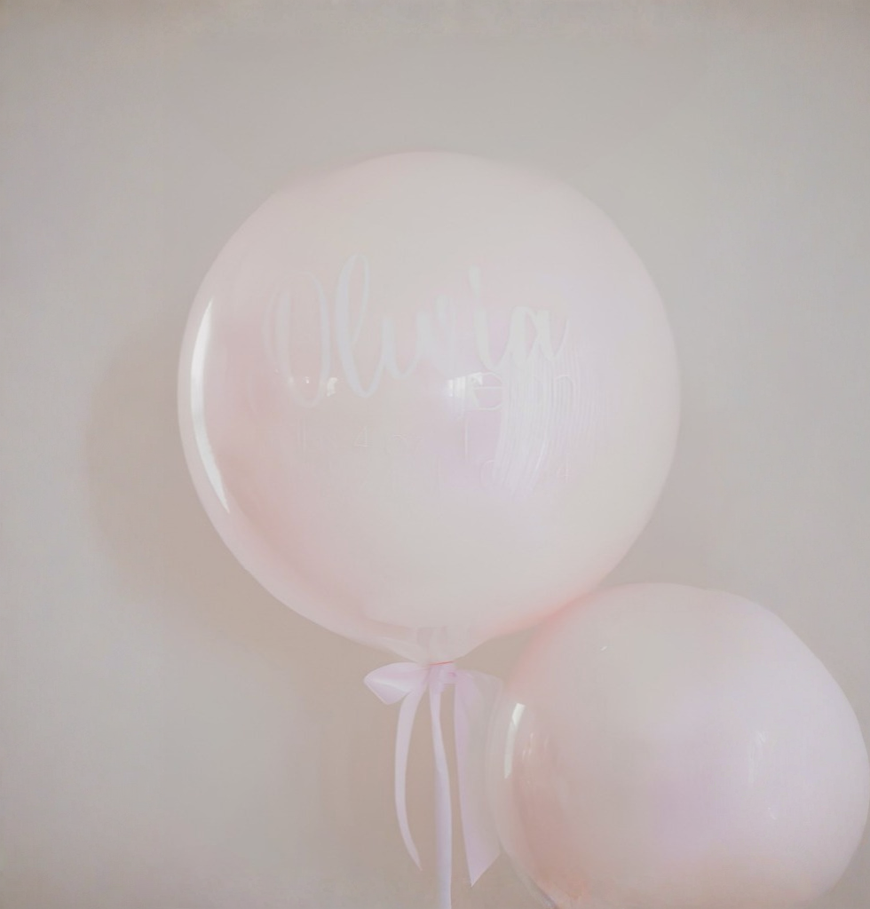 Classic Pink Party Personalized Balloons