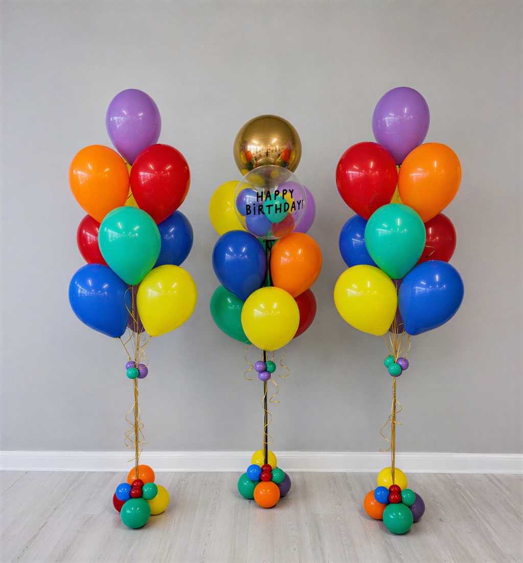 Colorful Birthday Balloon Bundle