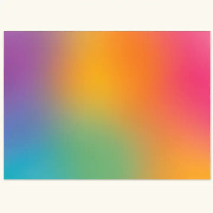 Colorful gradient tissue paper with rainbow hues for celebrations from Parte Haus party supply store in Bethesda Maryland
